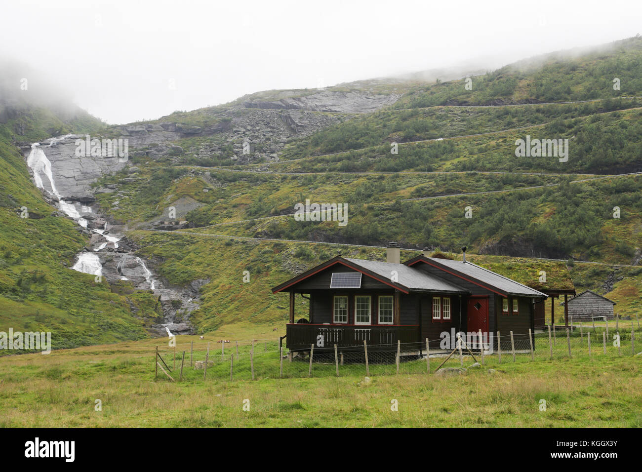 Le vikafjellsvegen route touristique nationale de vik, Norvège Banque D'Images
