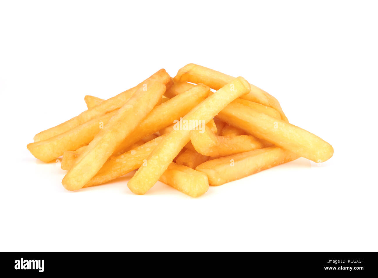 Un tas de frites isolated on white Banque D'Images
