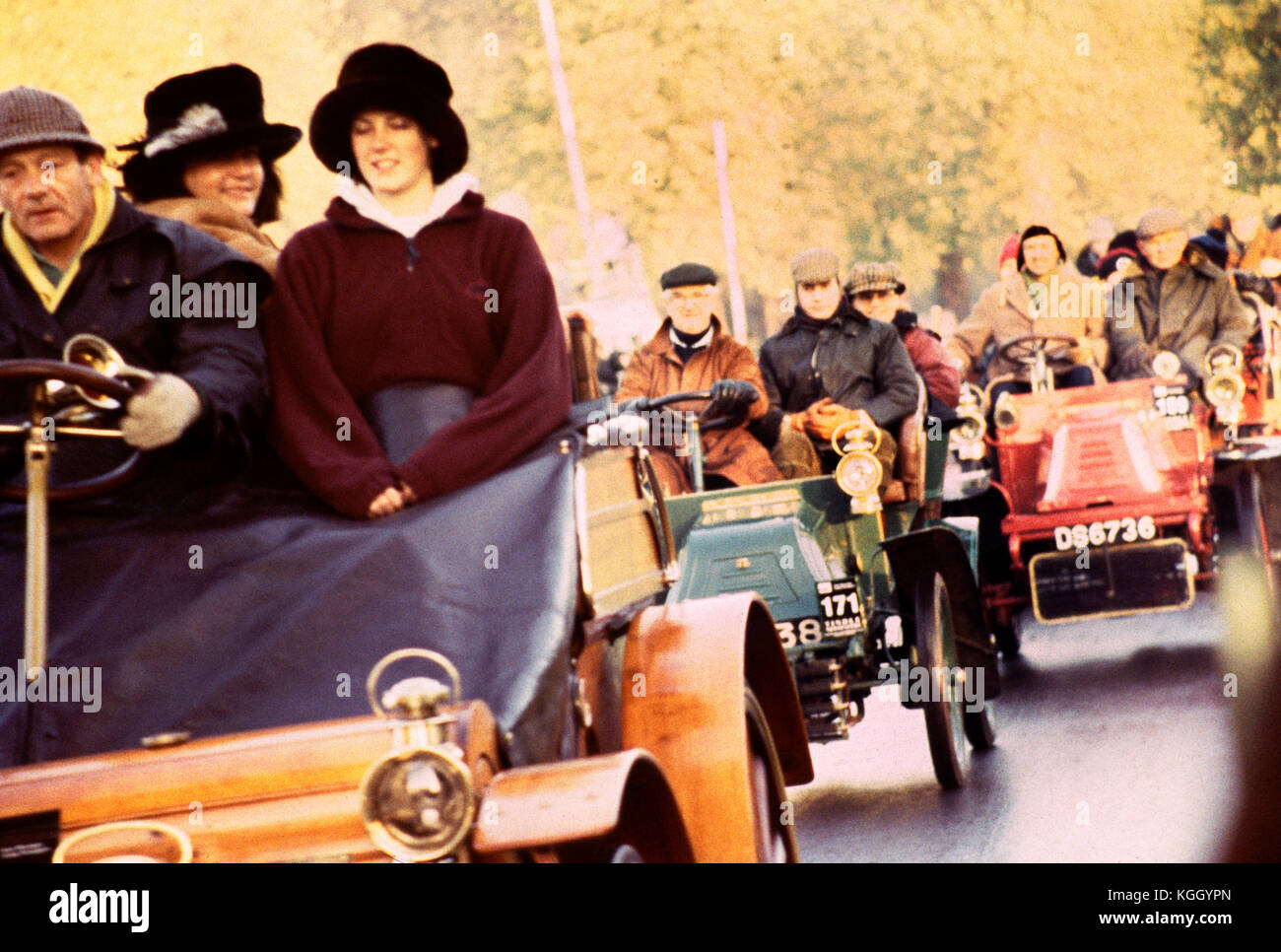 Londres à Brighton veteran car run Banque D'Images