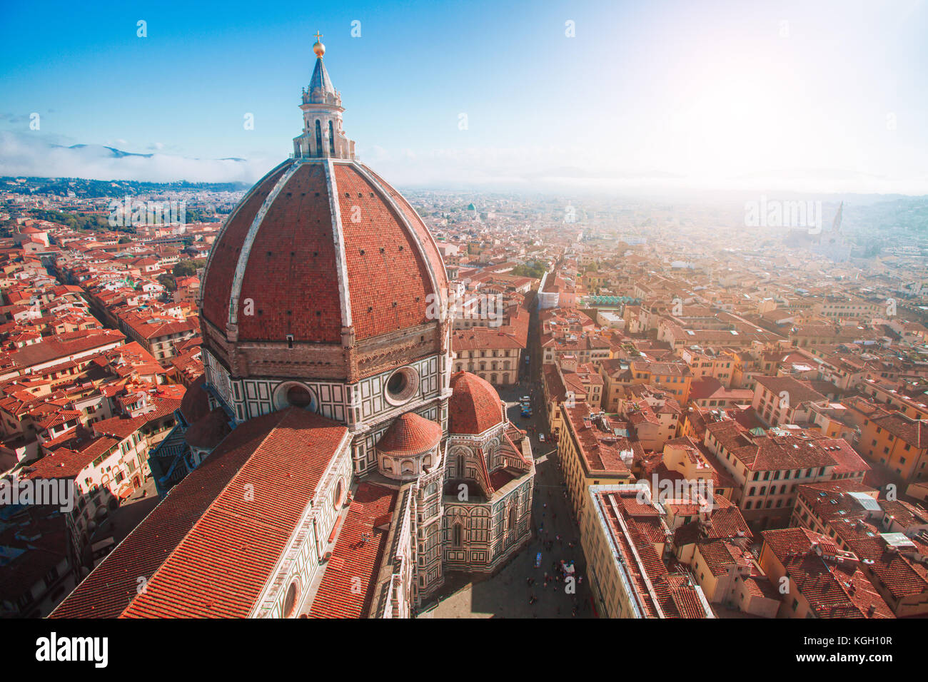 Vue de la cathédrale Santa Maria del Fiore à Florence, Italie Banque D'Images