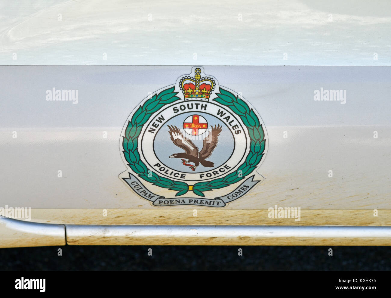 Close up of New South Wales police paddywagon Banque D'Images