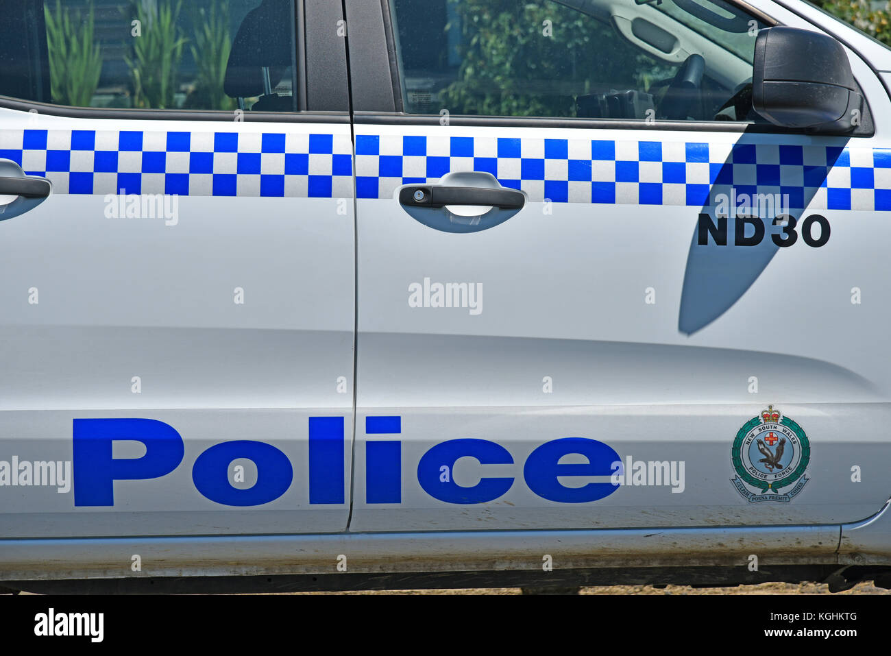 Close up of New South Wales police paddywagon Banque D'Images