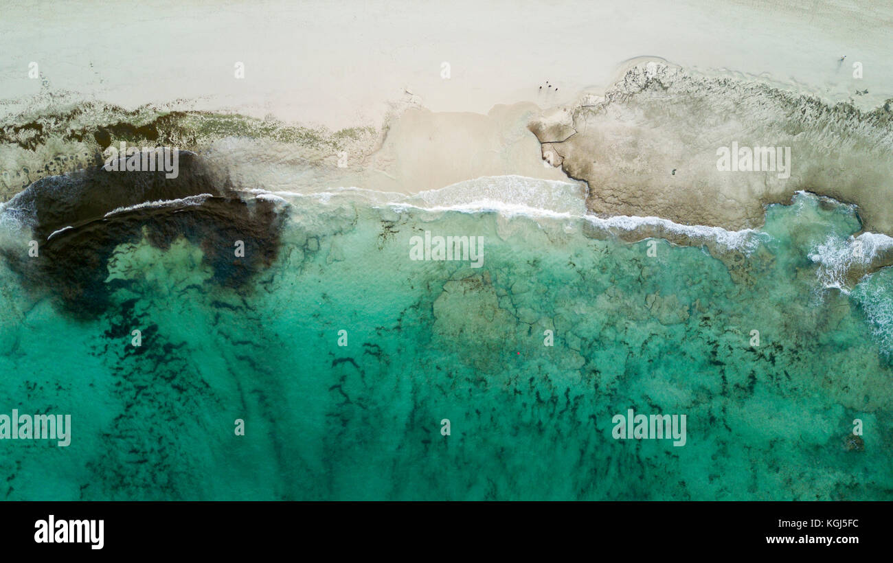 Vue aérienne de reef, Fuerteventura, îles canaries Banque D'Images