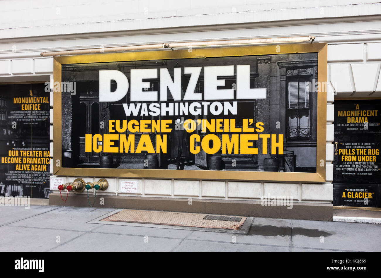 Denzel Washington dans l'Iceman Cometh au Jacob's Theatre à New York City Banque D'Images
