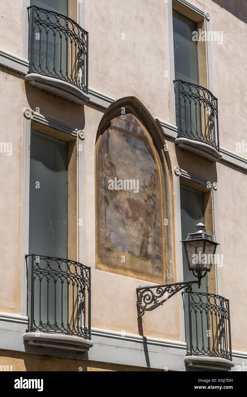 Rue de Giuseppe Mazzini crema italie Banque D'Images
