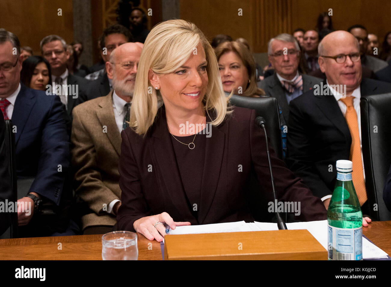 Washington DC, États-Unis. 8 novembre 2017. Kirstjen Nielsen avant son audition de confirmation devant la Commission du Sénat américain sur la sécurité intérieure et les affaires gouvernementales à Capitol Hill à Washington, DC, le 8 novembre 2017. Crédit: Alex Edelman/CNP /MediaPunch crédit: MediaPunch Inc/Alay Live News Banque D'Images