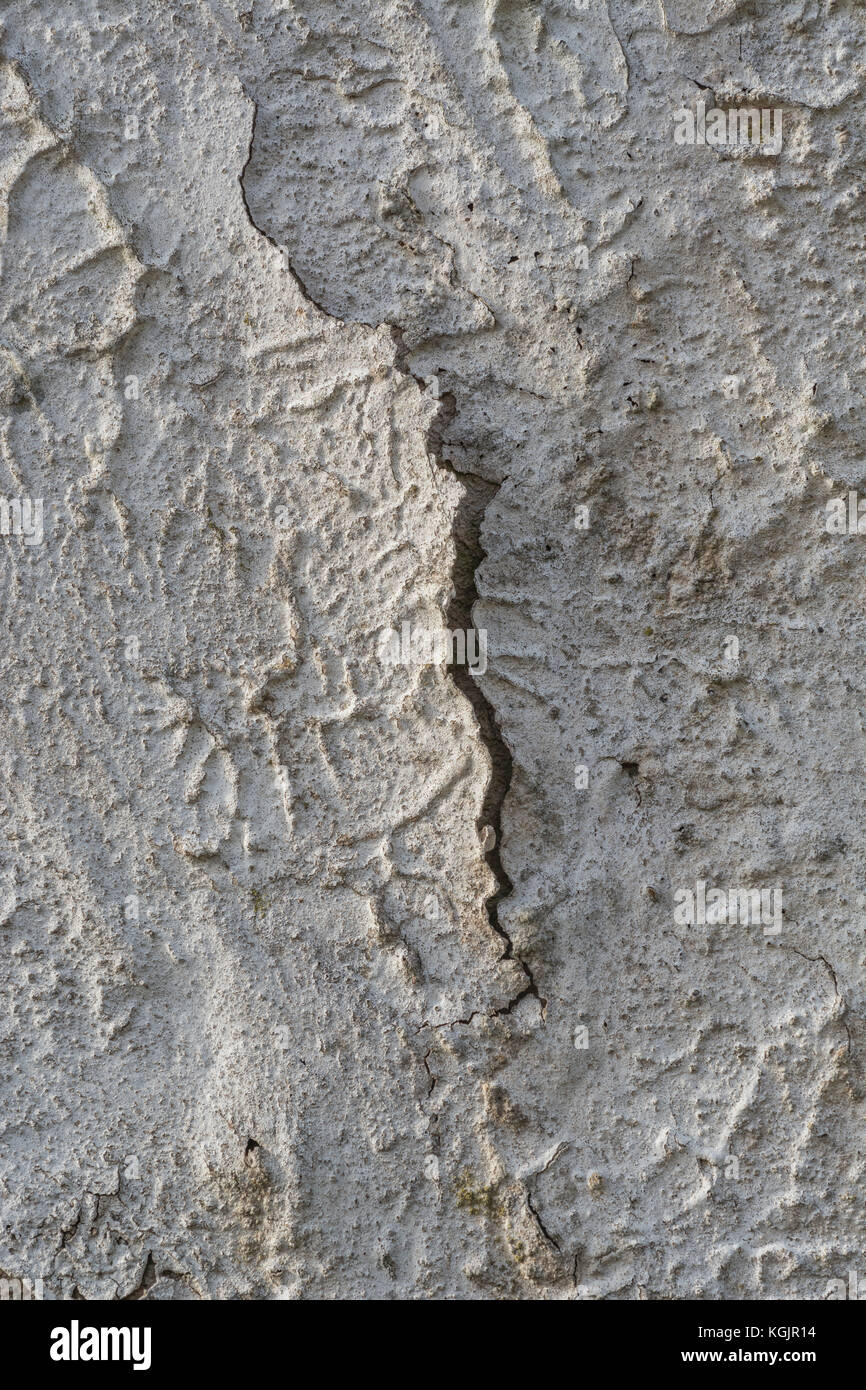 Ancienne peinture des murs extérieurs et de fissuration en décomposition - métaphore pour "vu des temps meilleurs". Texture peinture altérés, la vieille peinture, peinture de texture de la fissuration. Banque D'Images