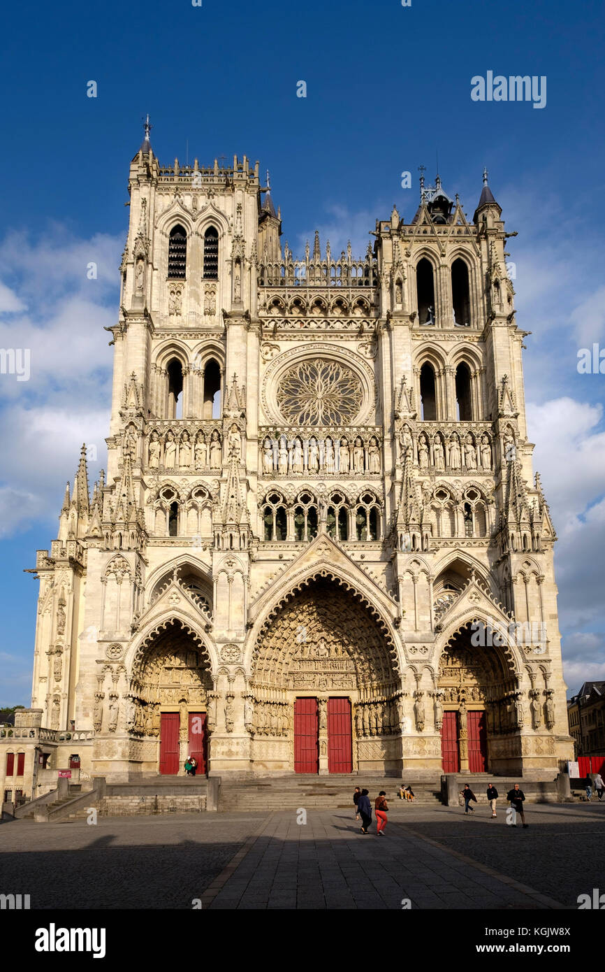 Basicalla Amiens Cathédrale Cathédrale de Notre Dame d'Amiens classée au Patrimoine Mondial de l'UNESCO Banque D'Images