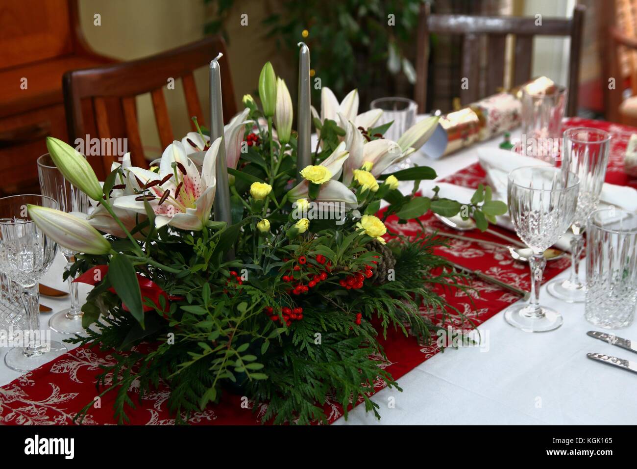 Centre de table du temps des fêtes (Au choix de la fleuriste)