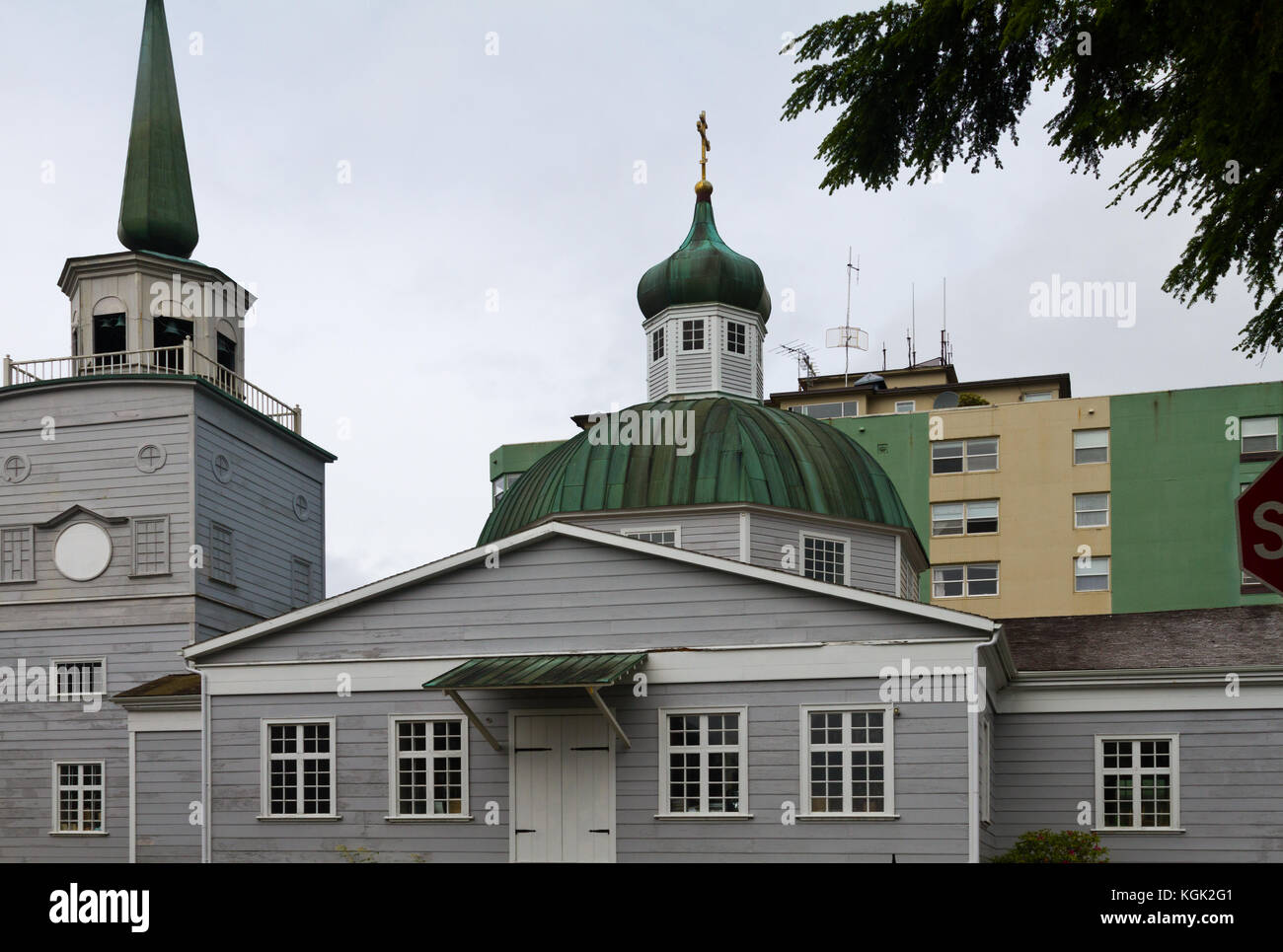 L'église St-Michel de Sitka, en Alaska. Banque D'Images