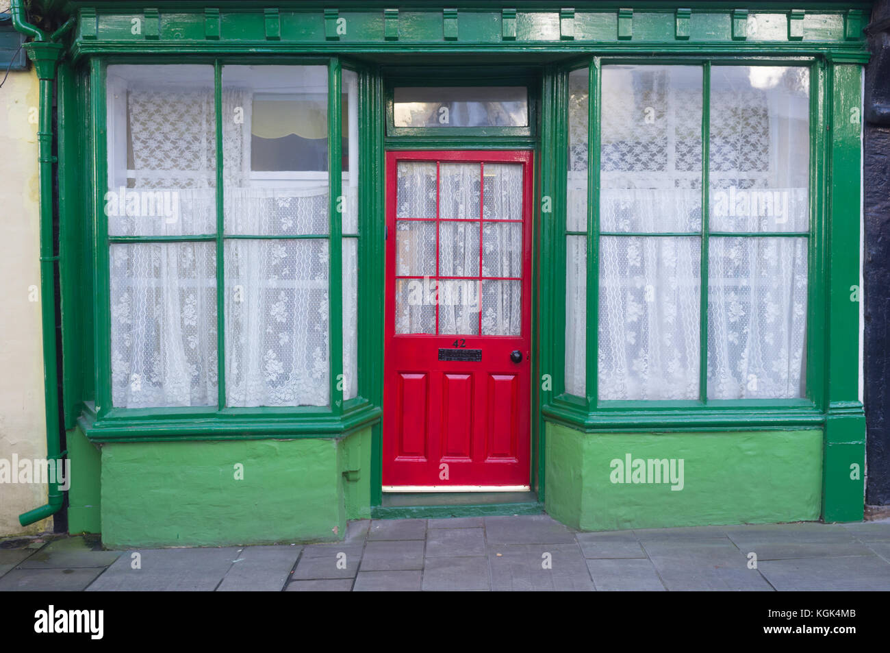 Ancienne boutique/converti en une maison normale, Ludlow, Shropshire UK Banque D'Images