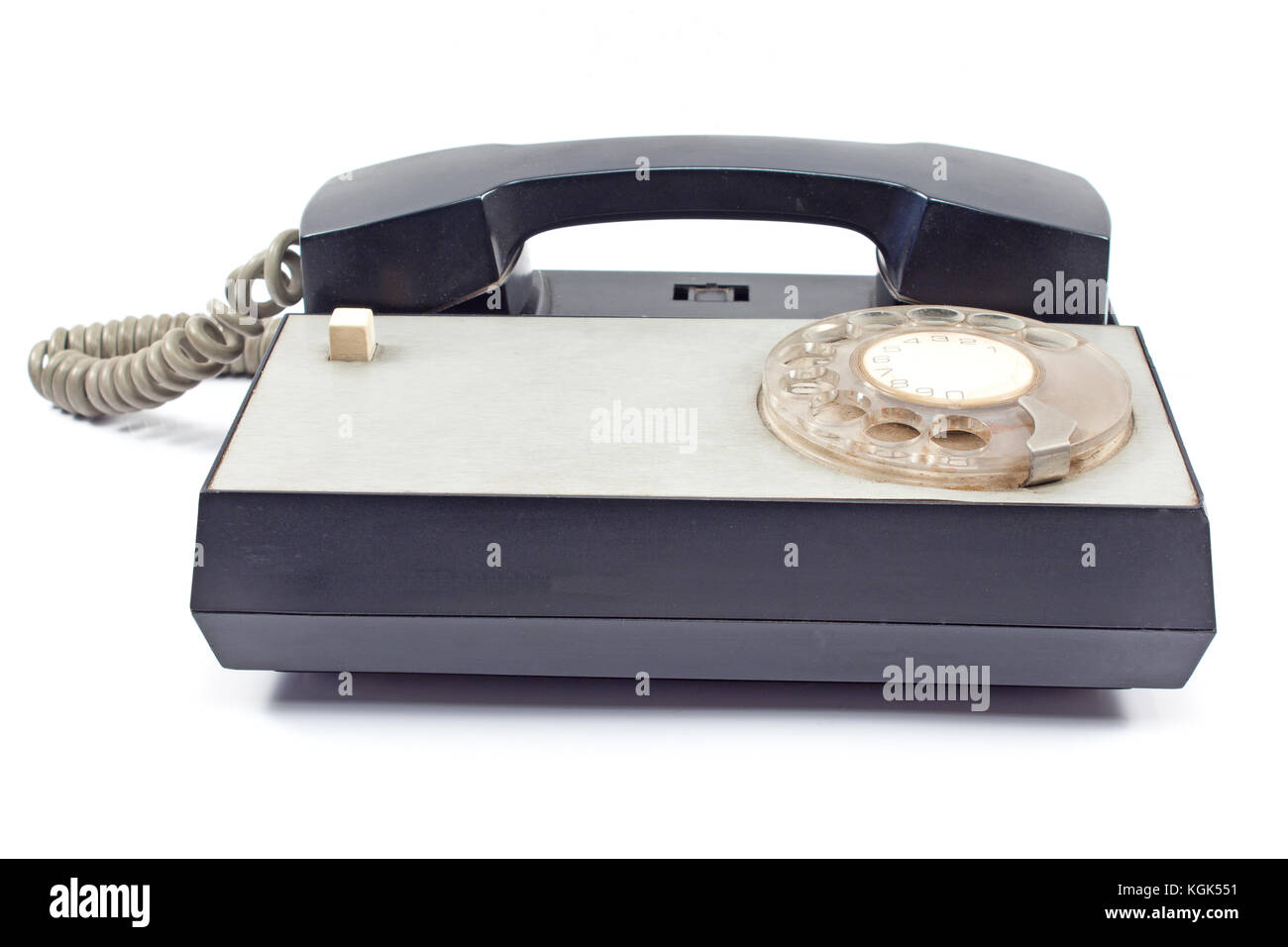 Vieux téléphone isolated on white Banque D'Images