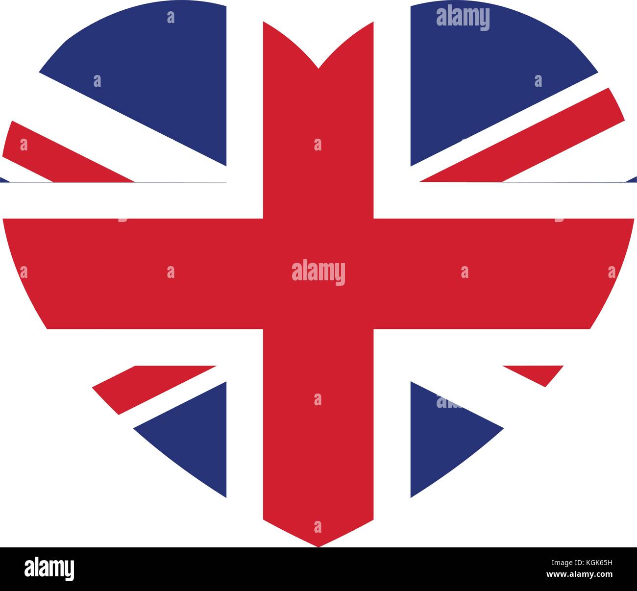 Collier Pendentif Cœur Drapeau Anglais Union Jack – Cordon Noir, Métal, Unisexe