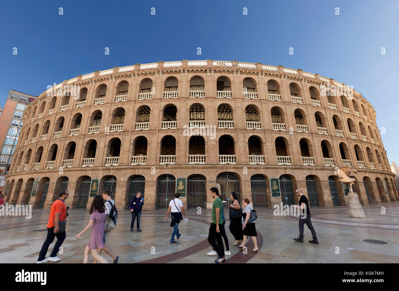 Valencia, Espagne. octobre 25, 2017 : les arènes de Valence a été construite entre 1850 et 1860 sur l'emplacement d'une ancienne square qu'en raison de problèmes de budget Banque D'Images