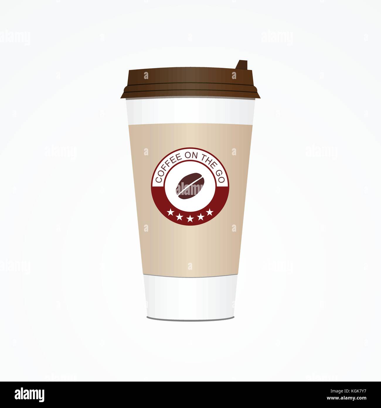 Tasse de café à emporter. tasse en plastique / papier illustration vectorielle. Illustration de Vecteur