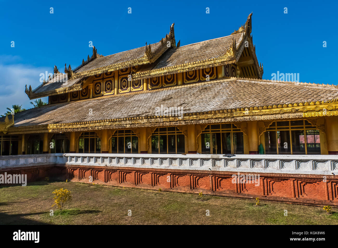 Le Palais d'Or de Kanbawzathadi, Bago, Myanmar Banque D'Images