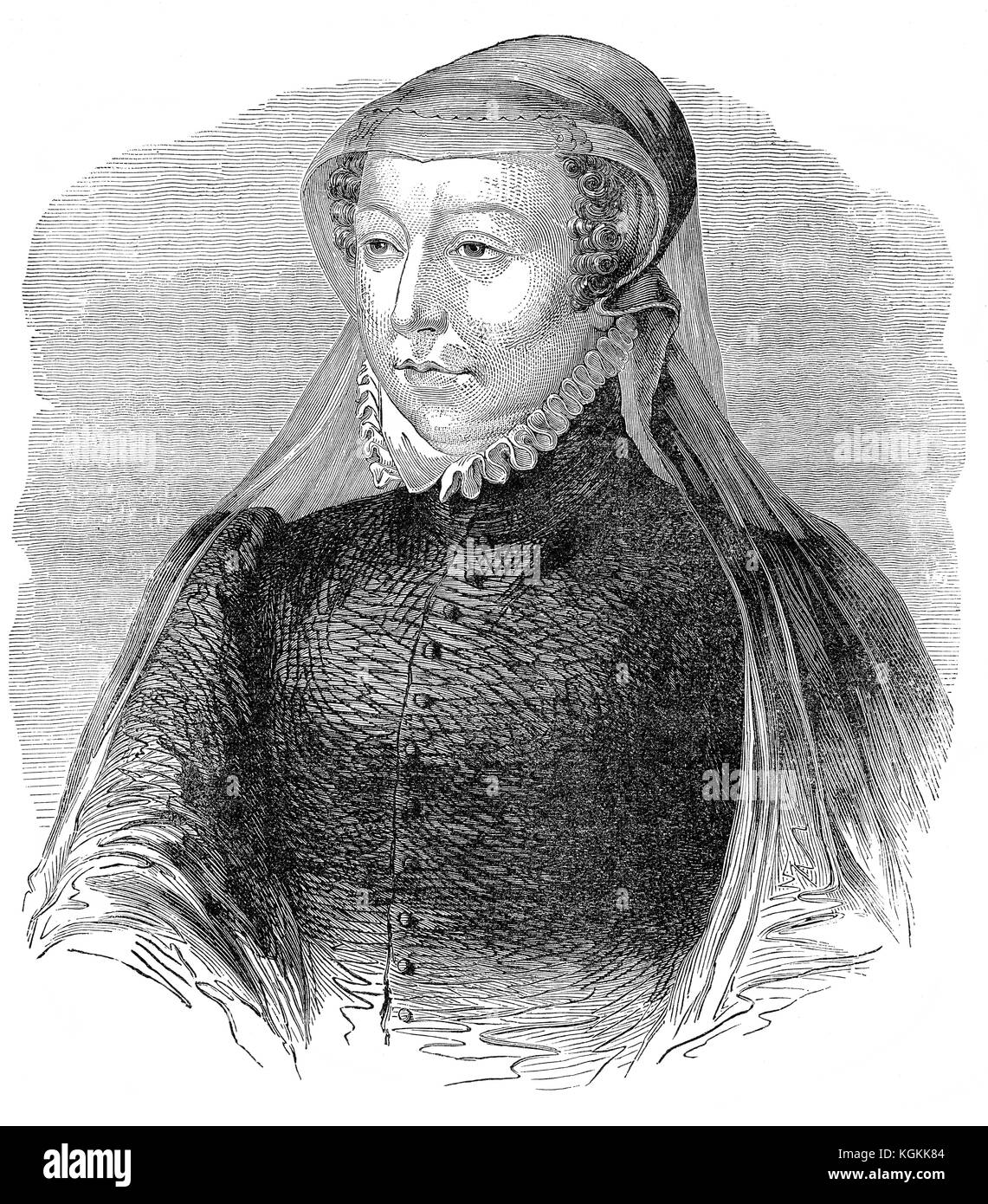 Catherine de Médicis, Catherine de Médicis, reine de France, 1519-1589 comme l'épouse du Roi Henry II Banque D'Images