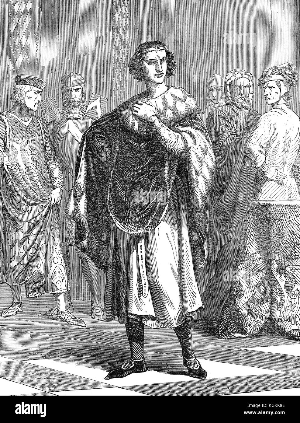Felice Peretti di Montalto, plus tard le pape Sixte V, en tant qu'inquisiteur général à Venise en 1557 Banque D'Images