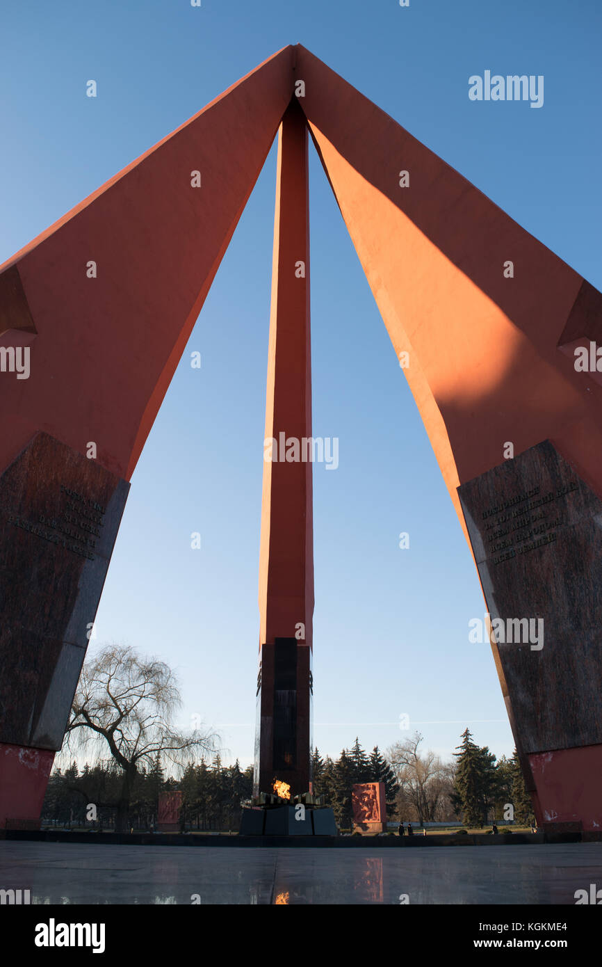 La Seconde Guerre mondiale Mémorial de l'éternité à Chisinau, République de Moldova, Décembre 2016 Banque D'Images