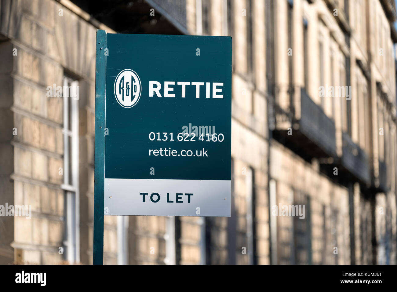 Panneau montrant Appartement à louer à Edimbourg Nouvelle ville , Ecosse, Royaume-Uni Banque D'Images
