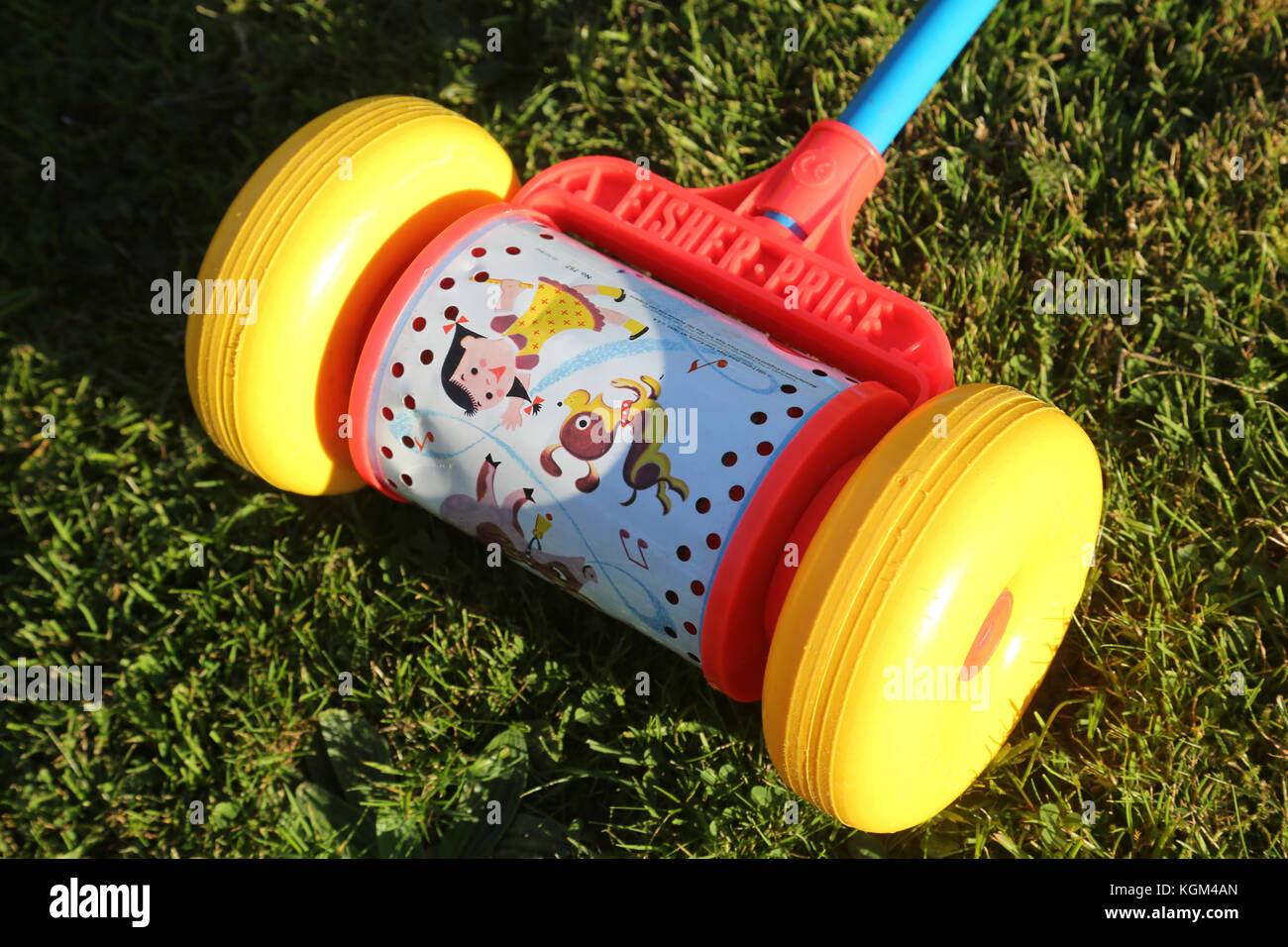 Vintage Fisher Price jouet musical le long Push Photo Stock Alamy