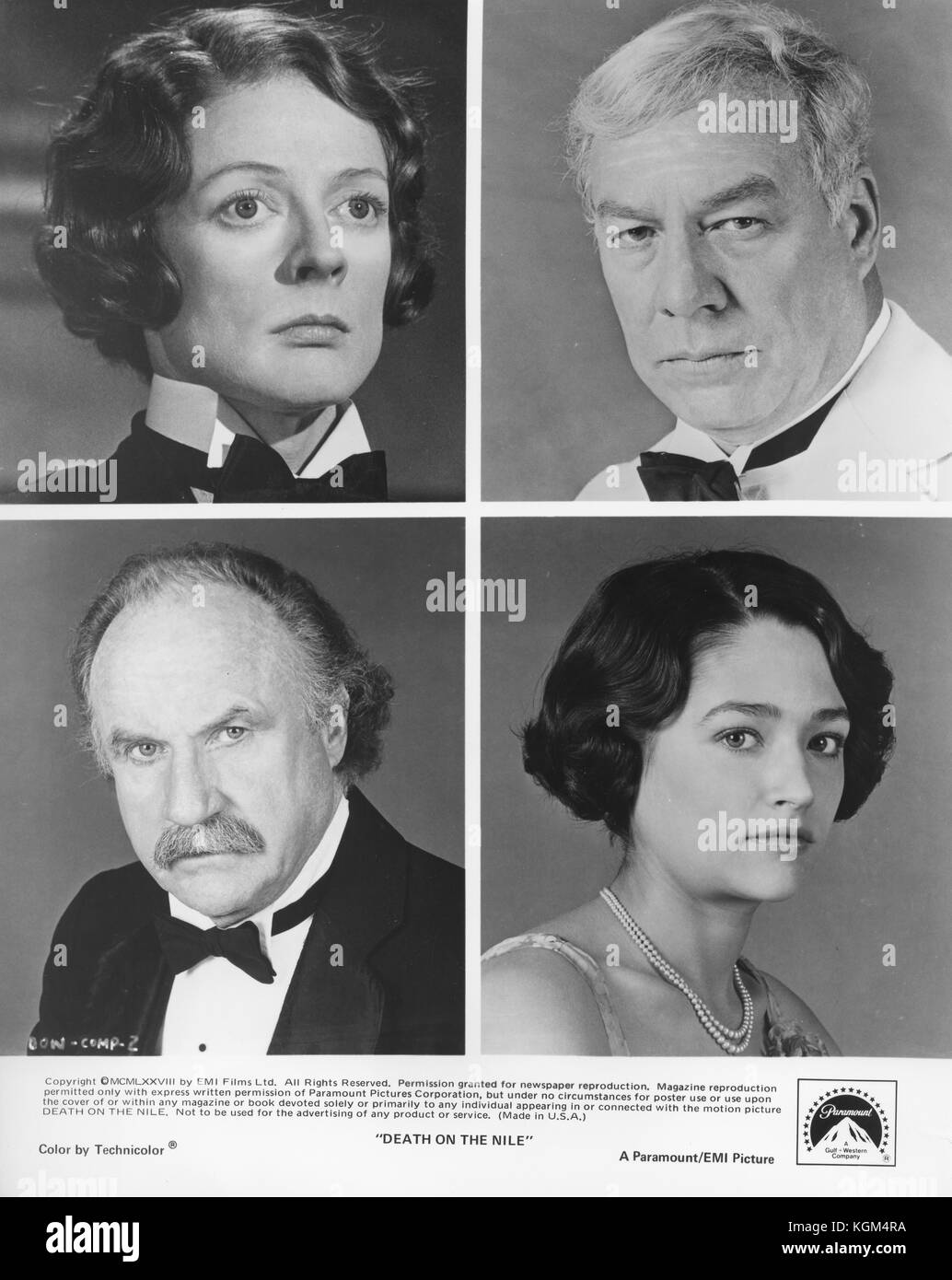 Mort sur le Nil (1978) , Olivia Hussey , Maggie Smith , George Kennedy , Jack Warden Date : 1978 Banque D'Images