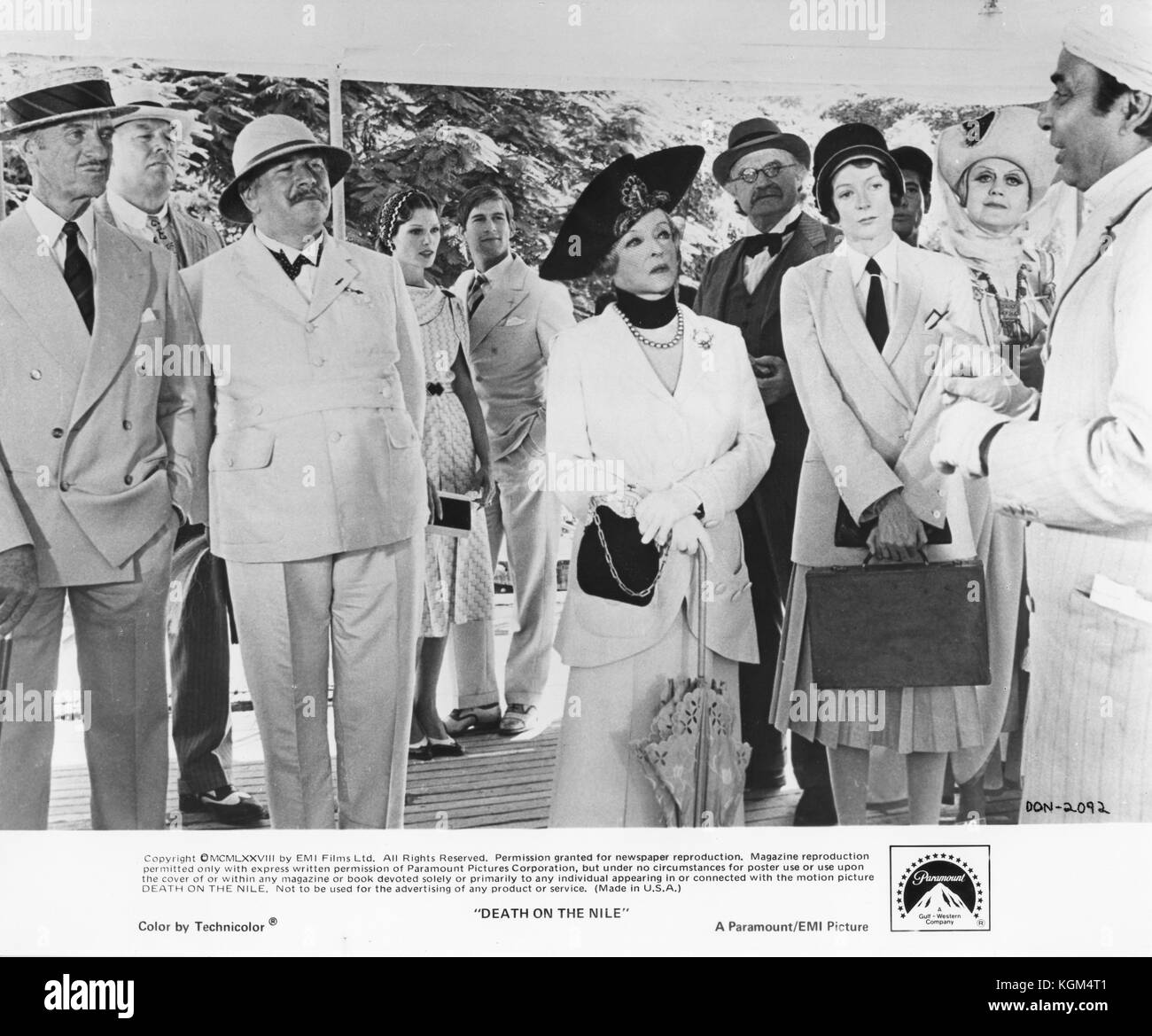 Mort sur le Nil (1978) , Peter Ustinov , David Niven , Bette Davis , Maggie Smith , Jack Warden Date : 1978 Banque D'Images