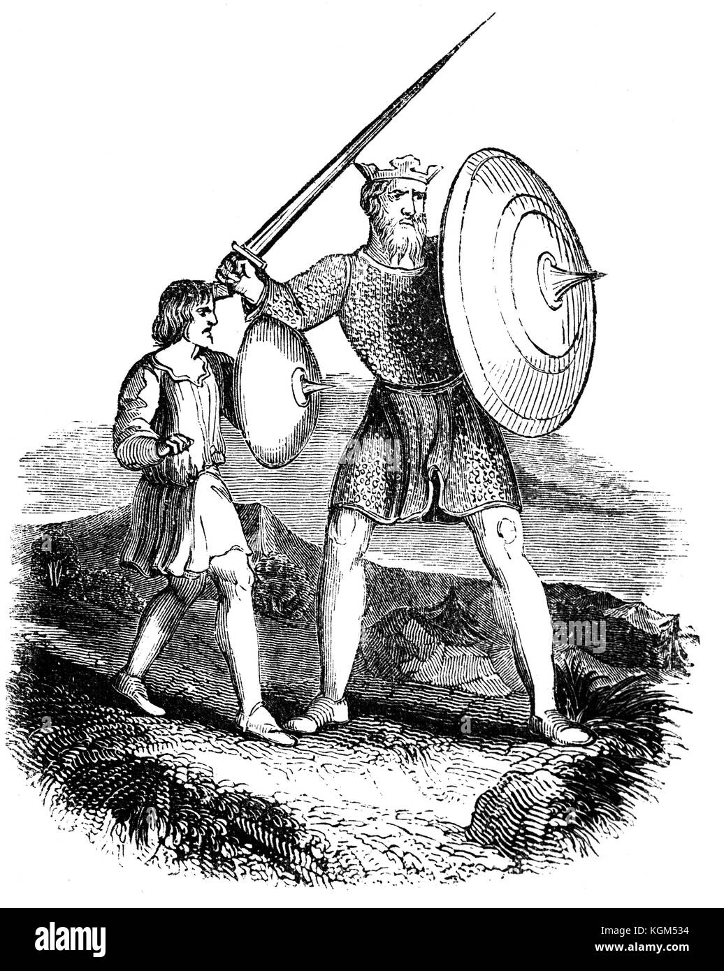 Un roi anglo-saxon, leader des gens qui ont habité la Grande-Bretagne à partir du 5e siècle. Ils comprennent les gens de tribus germaniques qui ont émigré à l'île de l'Europe continentale. Historiquement, la période anglo-saxonne désigne la période en Grande-Bretagne entre environ 450 et 1066, après leur installation initiale et jusqu'à la conquête normande. Banque D'Images