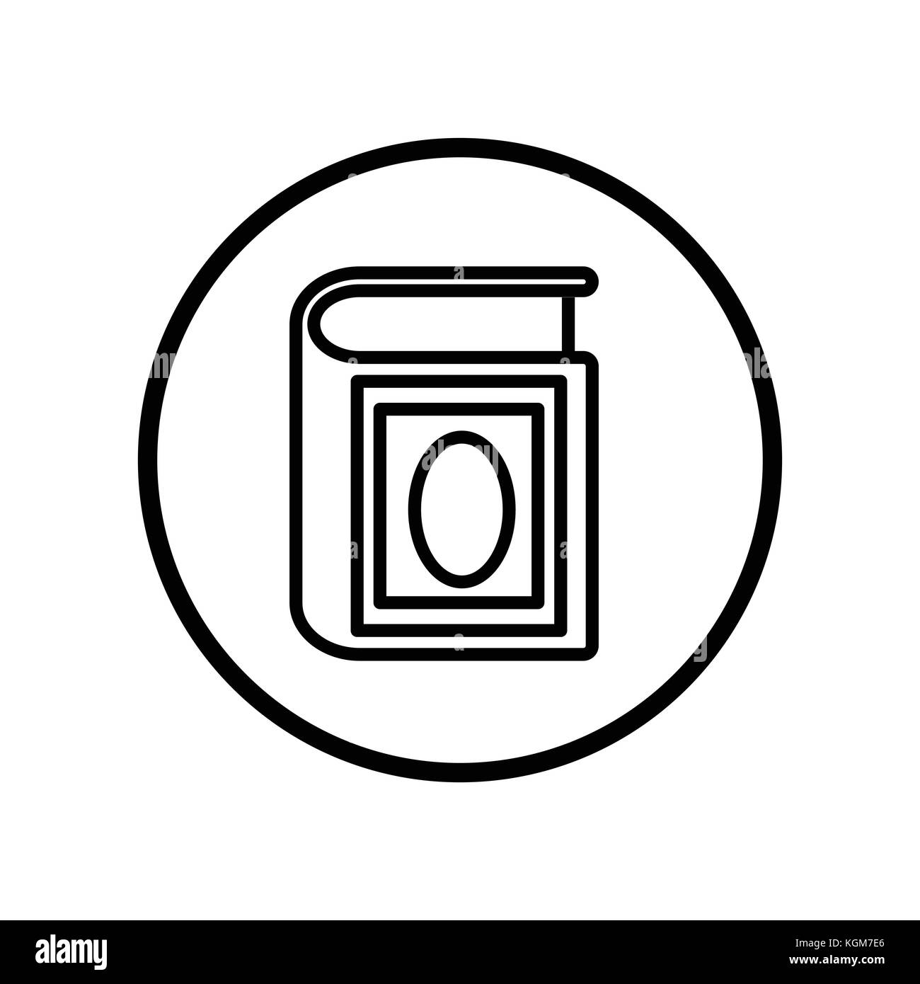 Icône islamique, Coran dans l'icône de la ligne du cercle, symbole iconique dans un cercle, sur fond blanc, pour signer islamique. concept design iconique de vecteur. Illustration de Vecteur