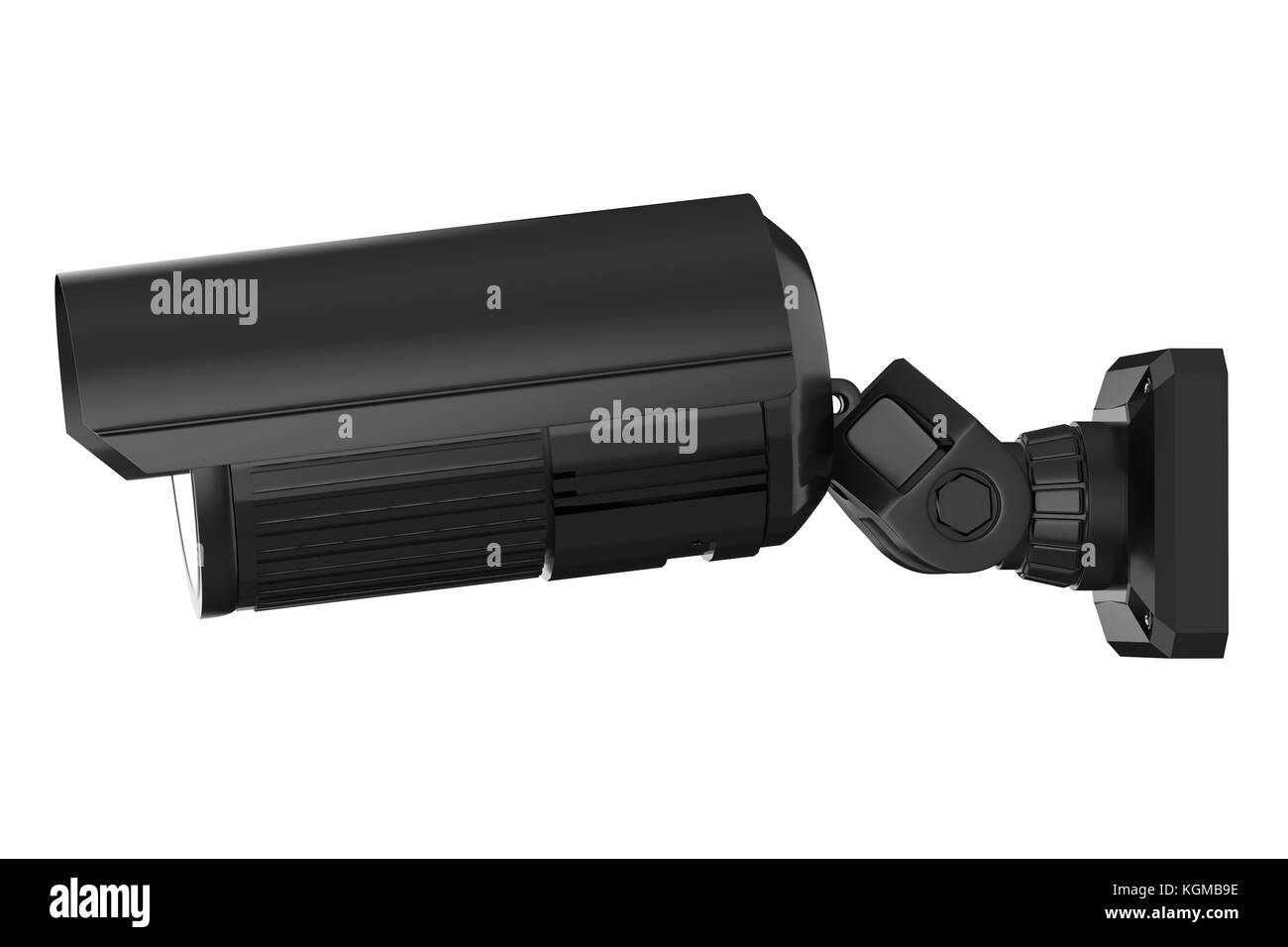 Le rendu 3D de caméra de sécurité ou caméra de surveillance isolated on white Banque D'Images