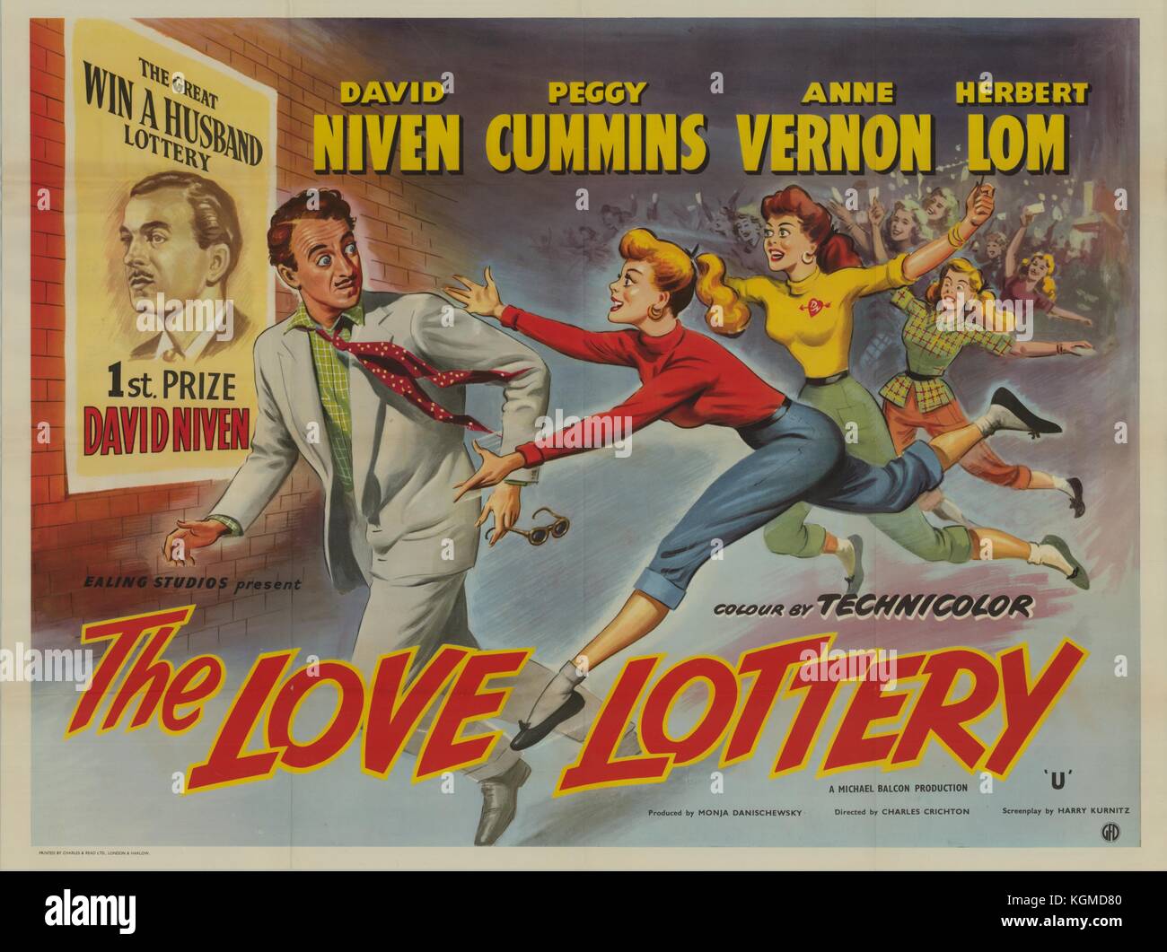 L'Amour Loterie (1954) affiche de FIlm , Peggy Cummins Banque D'Images