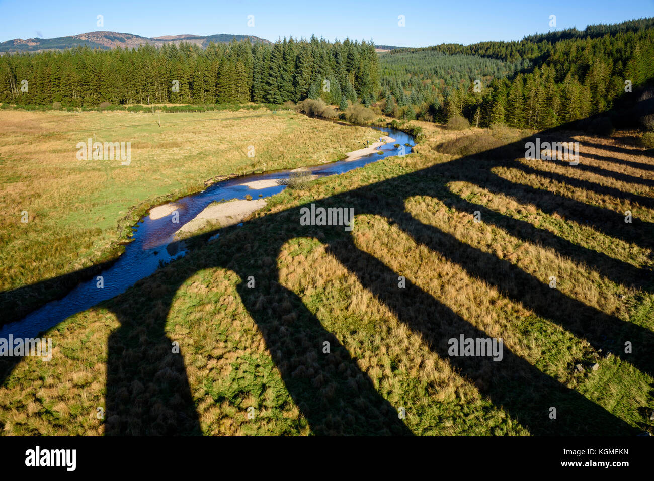 Les ombres de la grande flotte de l'eau près de viaduc, Lichfield, Dumfries et Galloway, Écosse Banque D'Images