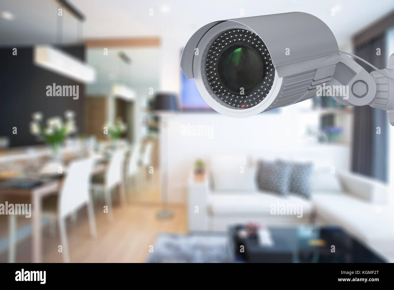 Le rendu 3D de caméra de sécurité ou caméra de surveillance dans la chambre  Photo Stock - Alamy