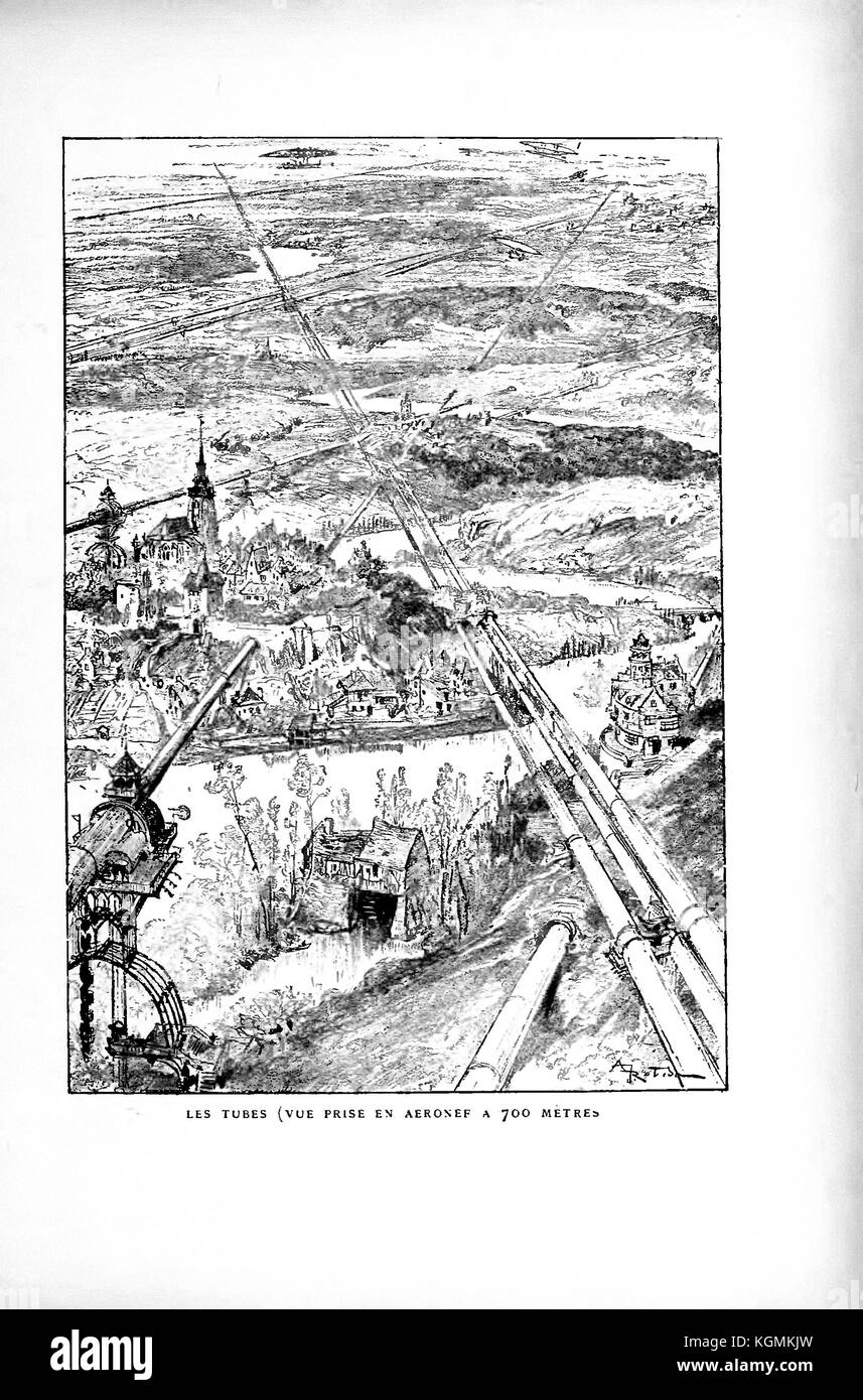 Albert Robida - page 41 Le vingtième siècle la vie électrique, 1893 Banque D'Images