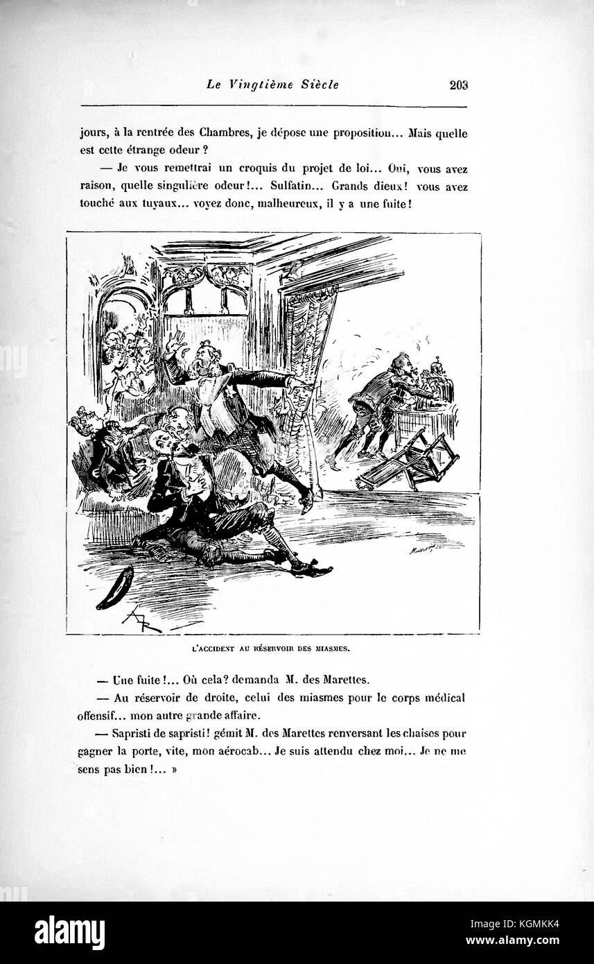 Albert Robida - page 265 Le vingtième siècle la vie électrique, 1893 Banque D'Images