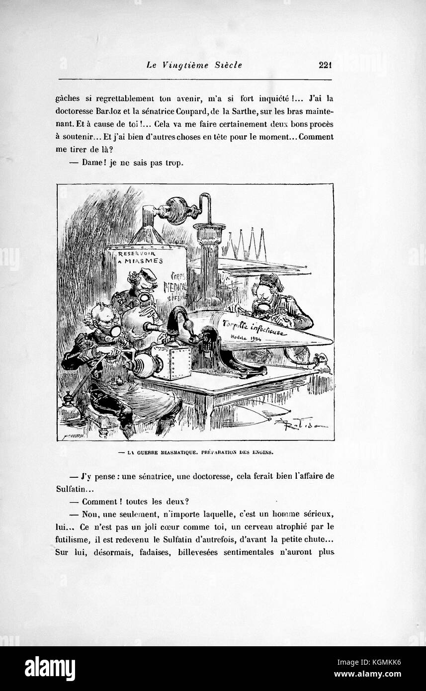 Albert Robida - page 287 Le vingtième siècle la vie électrique, 1893 Banque D'Images