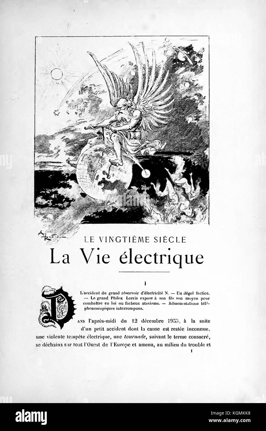Albert Robida - page 13 Le vingtième siècle la vie électrique, 1893 Banque D'Images