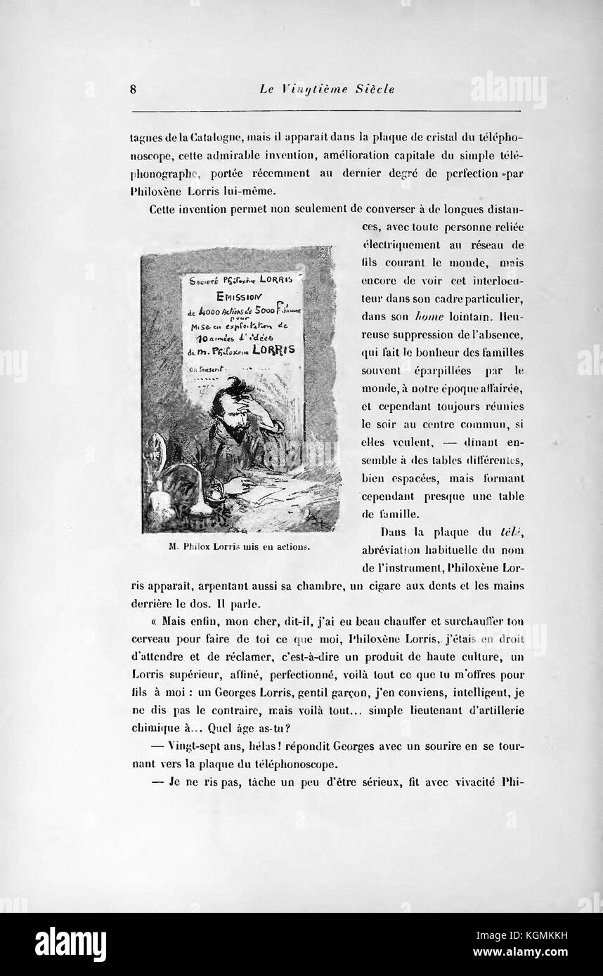 Albert Robida - page 20 Le vingtième siècle la vie électrique, 1893 Banque D'Images