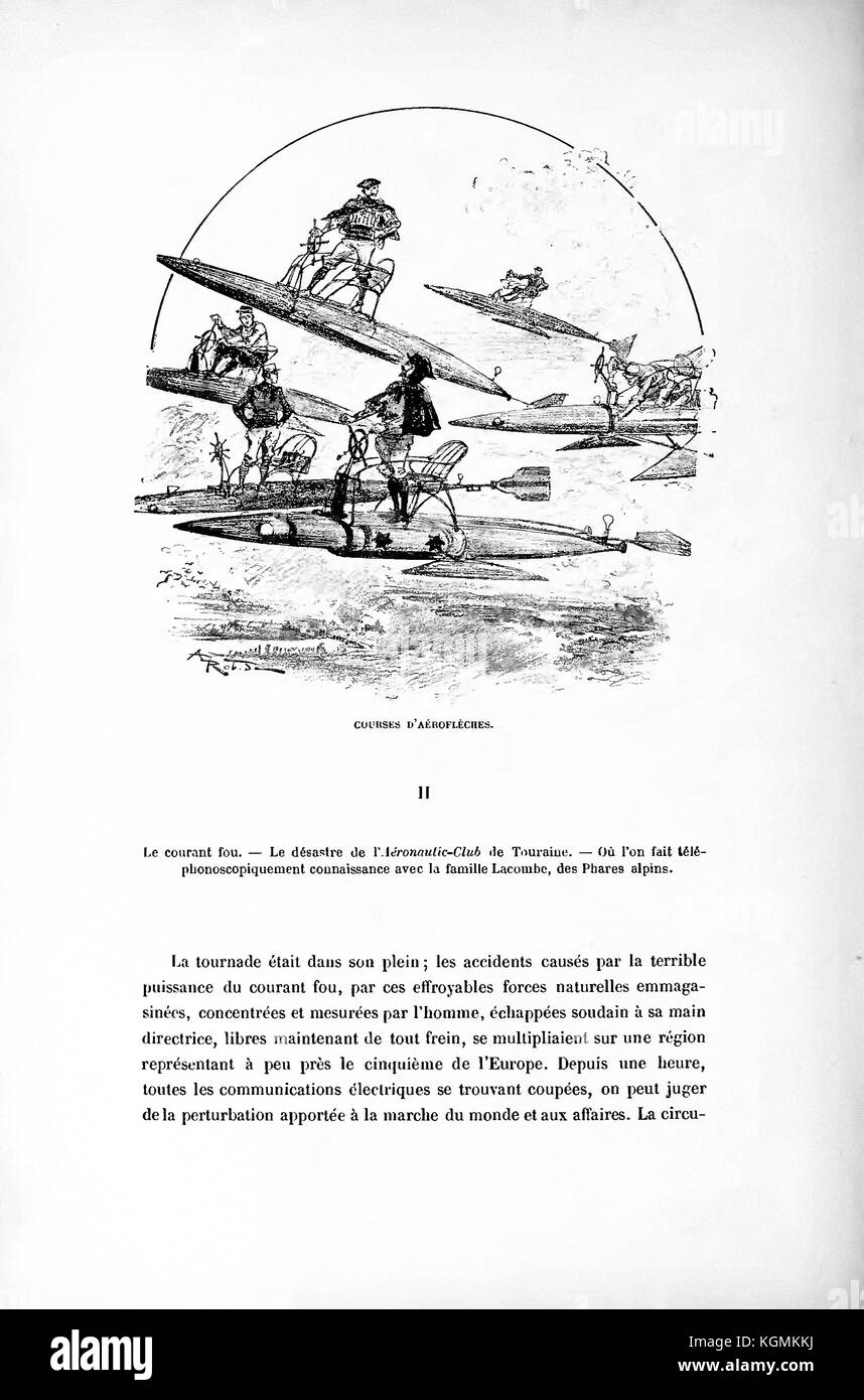 Albert Robida - page 28 Le vingtième siècle la vie électrique, 1893 Banque D'Images
