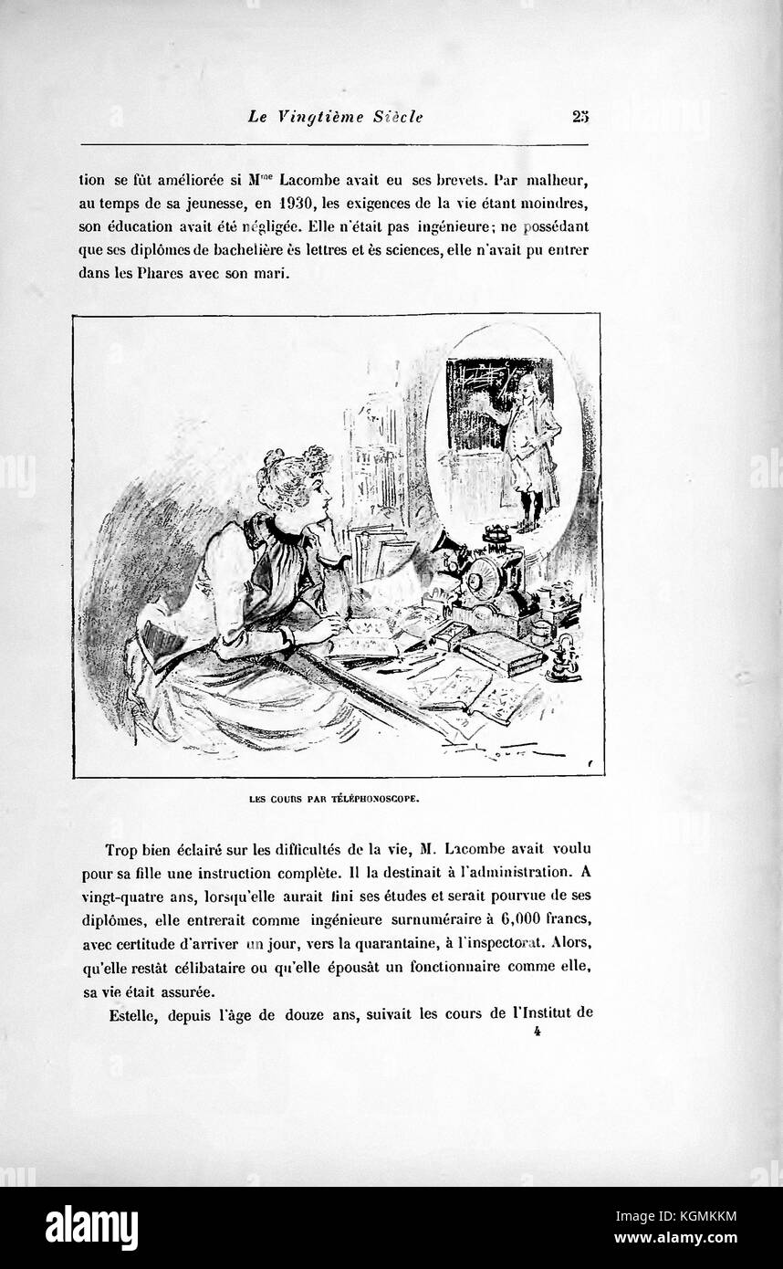 Albert Robida - page 43 Le vingtième siècle la vie électrique, 1893 Banque D'Images