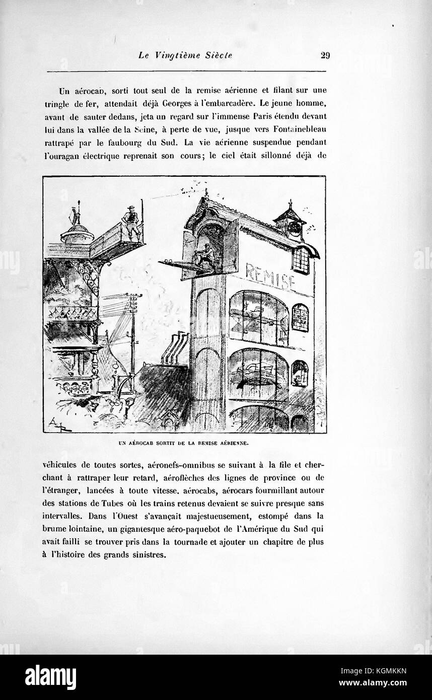 Albert Robida - page 47 Le vingtième siècle la vie électrique, 1893 Banque D'Images