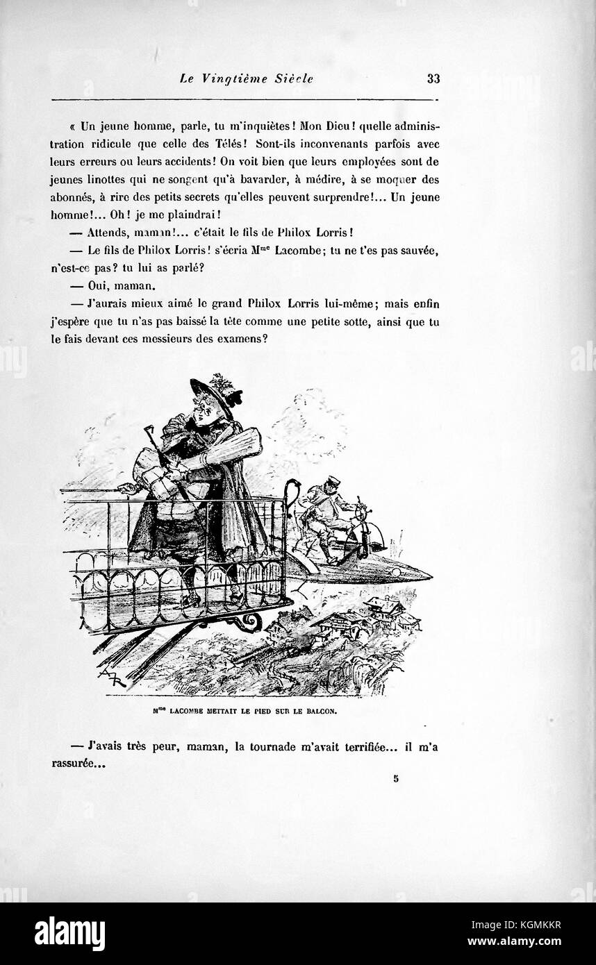 Albert Robida - page 53 Le vingtième siècle la vie électrique, 1893 Banque D'Images