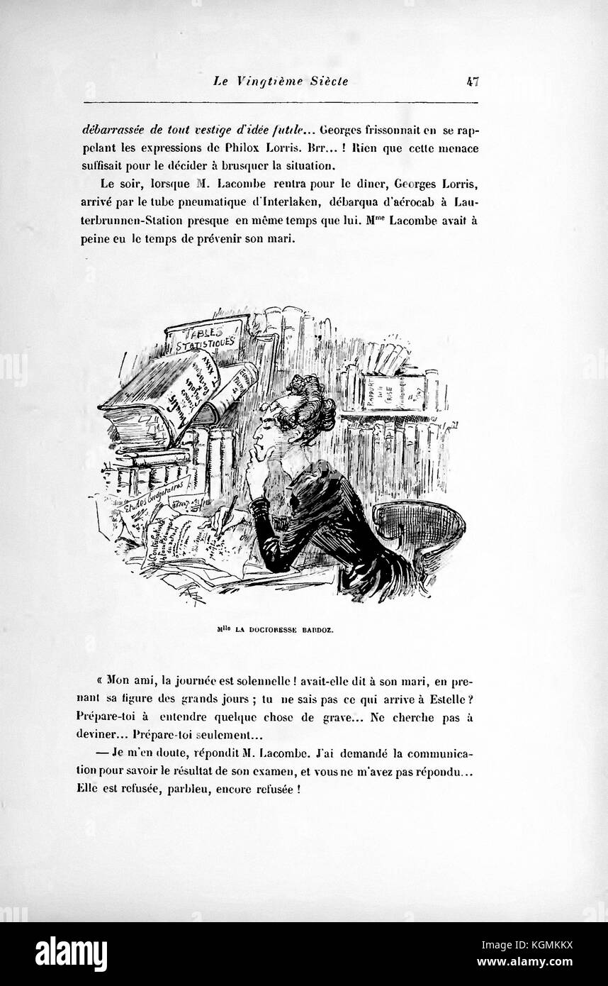 Albert Robida - page 69 Le vingtième siècle la vie électrique, 1893 Banque D'Images