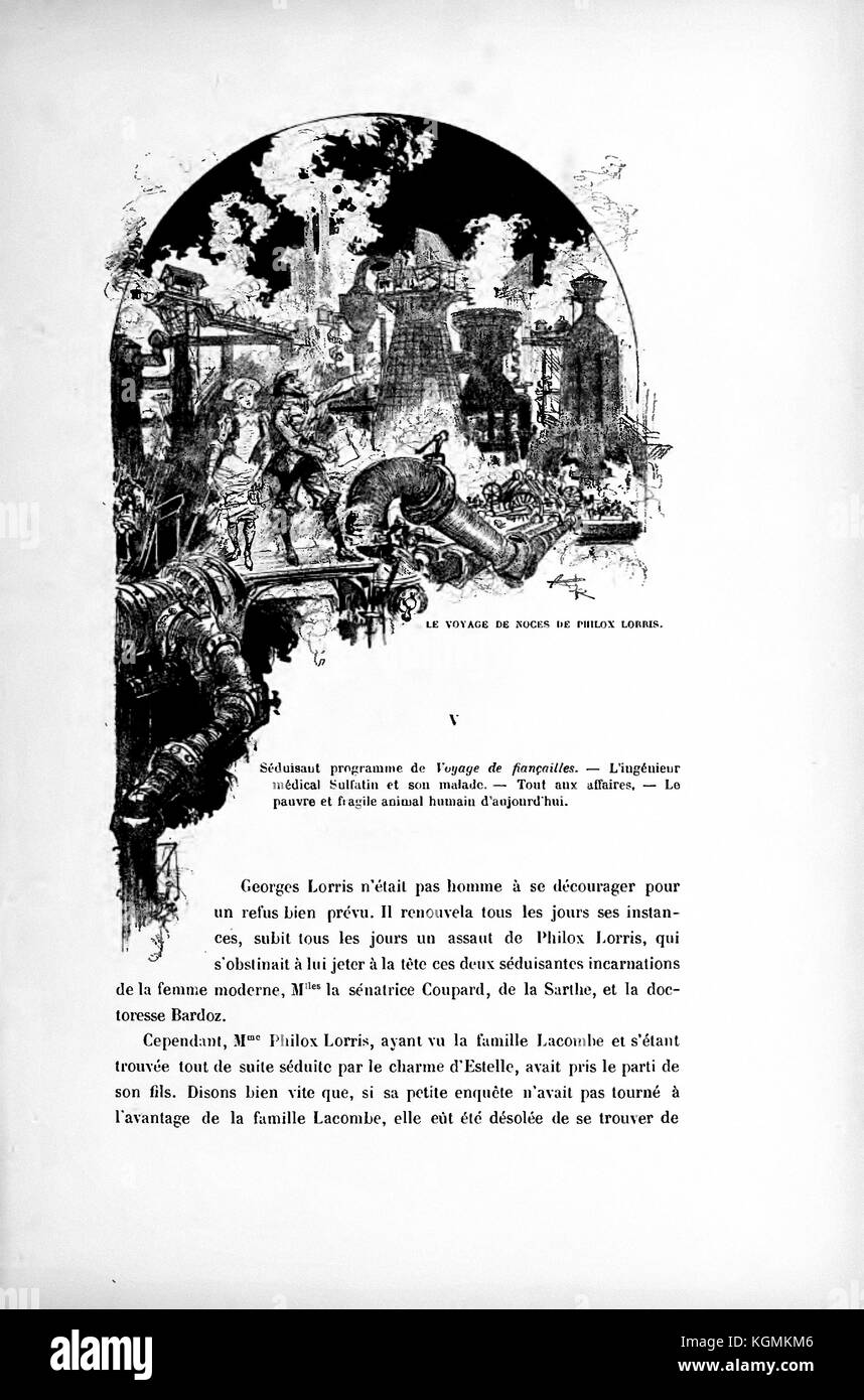Albert Robida - page 79 Le vingtième siècle la vie électrique, 1893 Banque D'Images