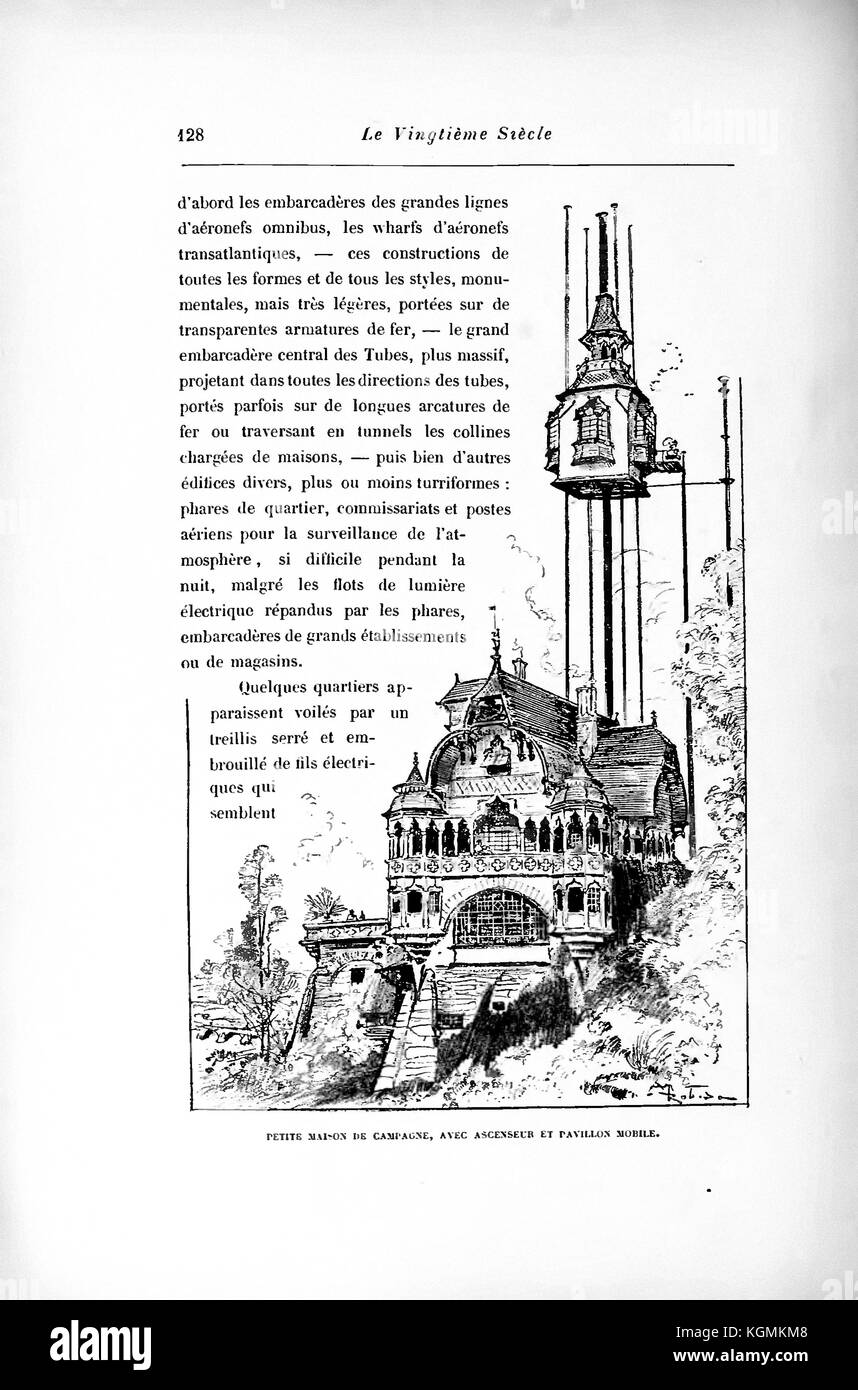Albert Robida - page 170 Le vingtième siècle la vie électrique, 1893 Banque D'Images