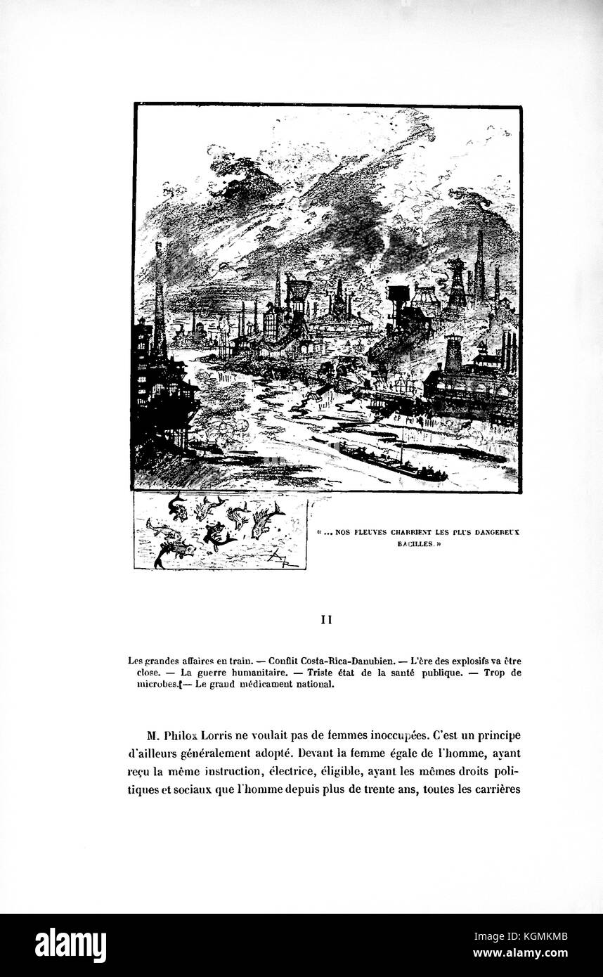 Albert Robida - page 180 Le vingtième siècle la vie électrique, 1893 Banque D'Images