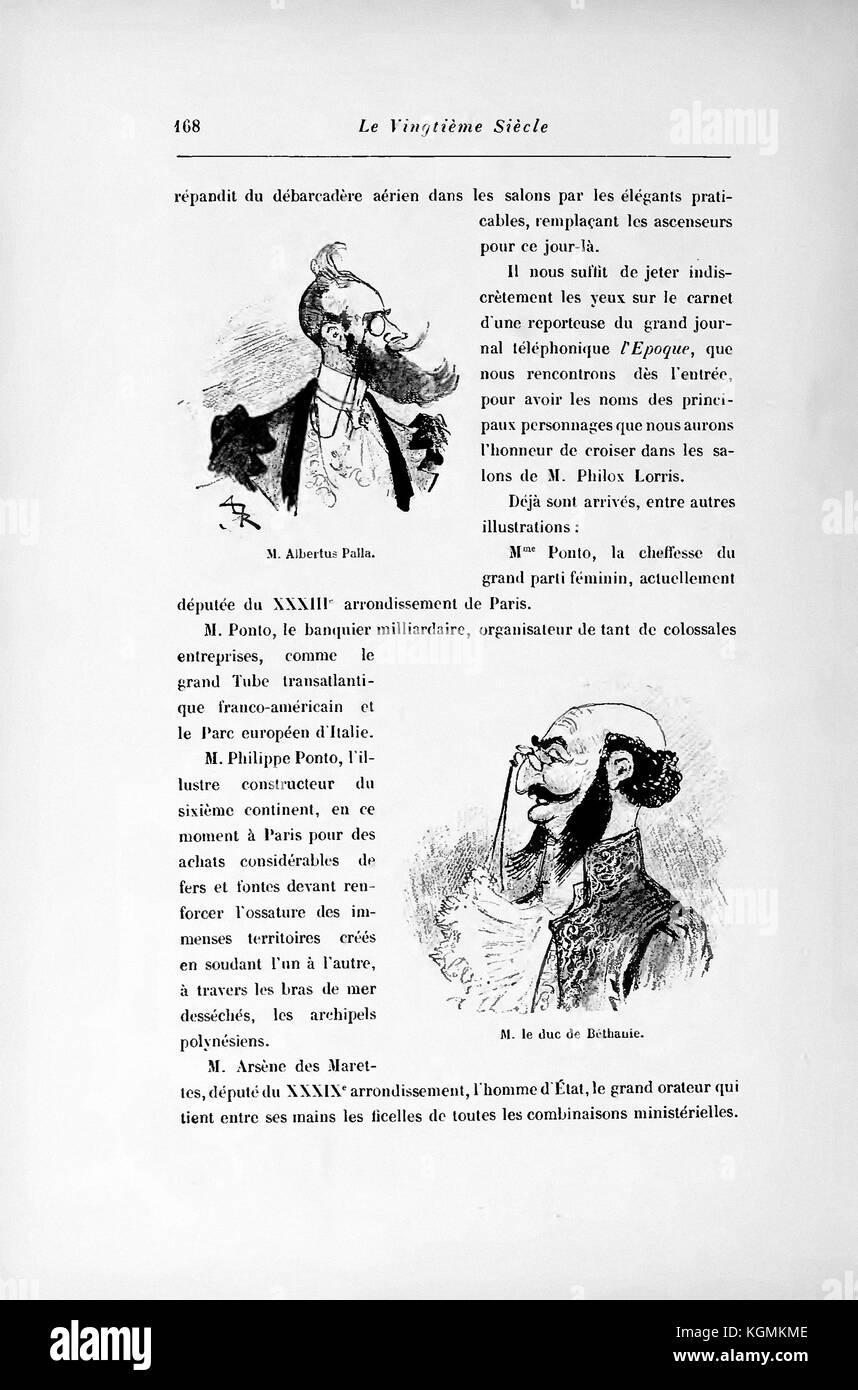Albert Robida - page 220 Le vingtième siècle la vie électrique, 1893 Banque D'Images