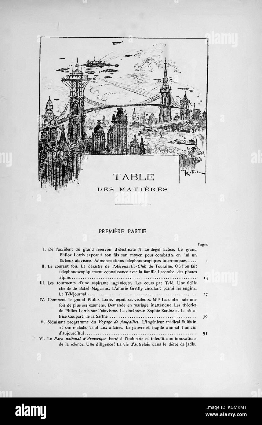 Albert Robida - page 301 Le vingtième siècle la vie électrique, 1893 Banque D'Images