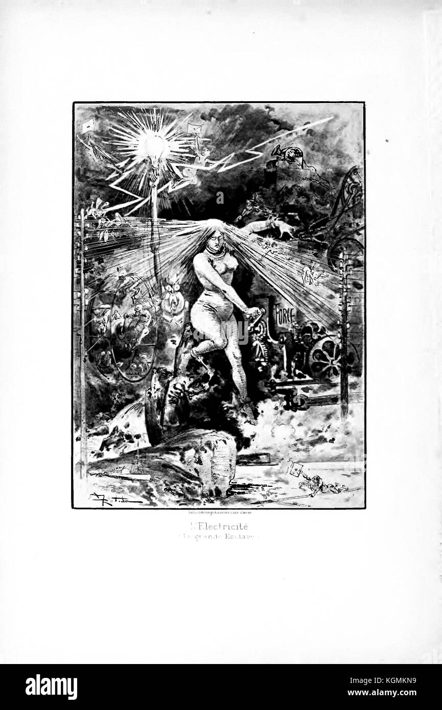 Albert Robida - page 10 Le vingtième siècle la vie électrique, 1893 Banque D'Images