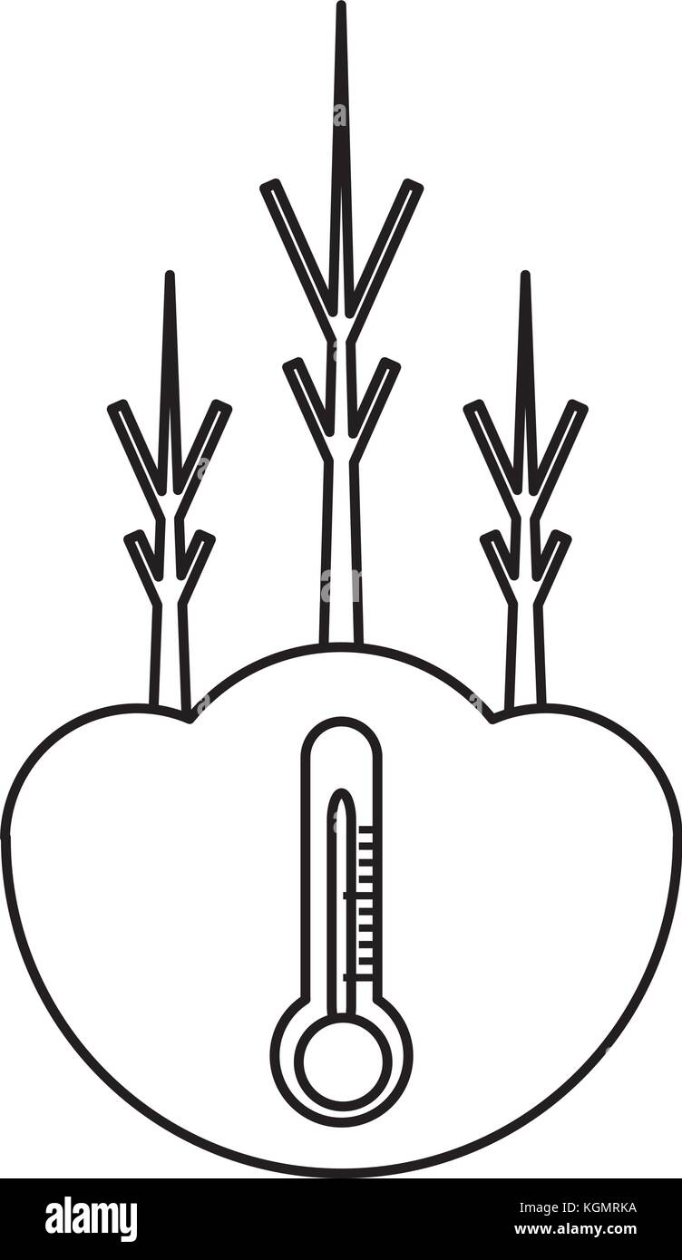 icône de l’arbre sec Illustration de Vecteur